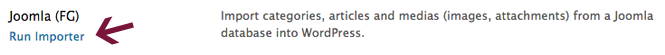 Вот почему мы установили плагин FG Joomla to WordPress на шаге 1