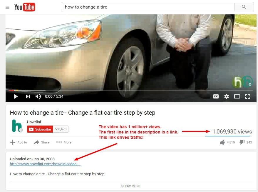 Посмотрите на этот скриншот видео YouTube о смене шин: